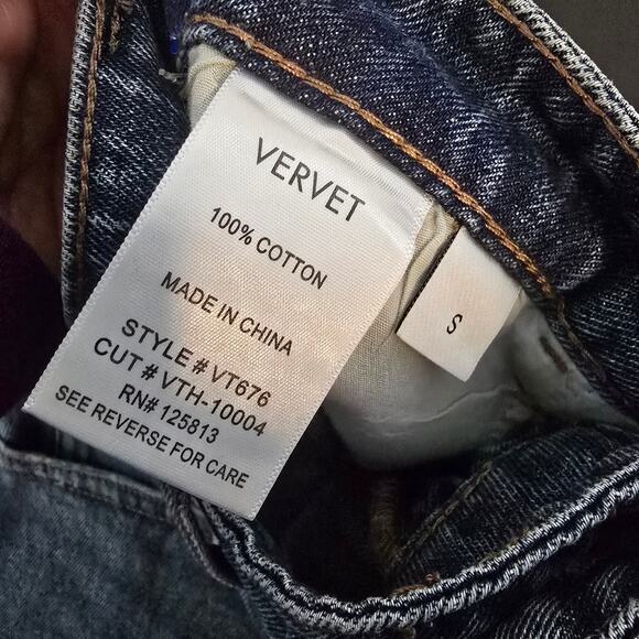 NEW Vervet Women's Claudia Distressed Denim Skirt Medium Wash Size Small - Picture 10 of 12